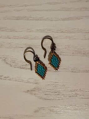 Chan Luu Turquoise Beaded Drop Earrings - Unbranded